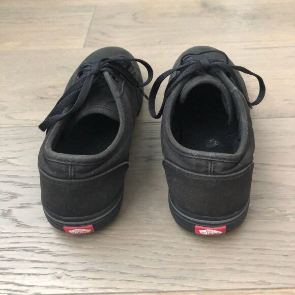 Vans Off The Wall Sporty Lace-Up Textile Sneakers in Black Sz 7.5 - Picture 3 of 12